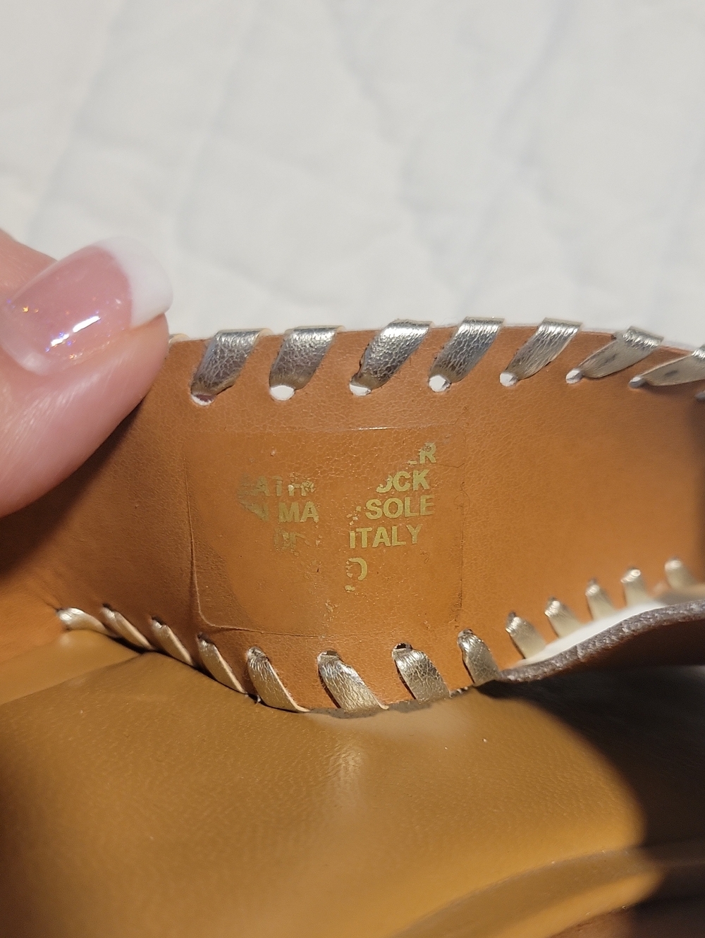 White Leather Cross-Strap Slide Sandals By Sophia Milano - Picture 4 of 4